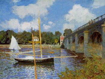 尅勞德 莫奈 The Road Bridge at Argenteuil